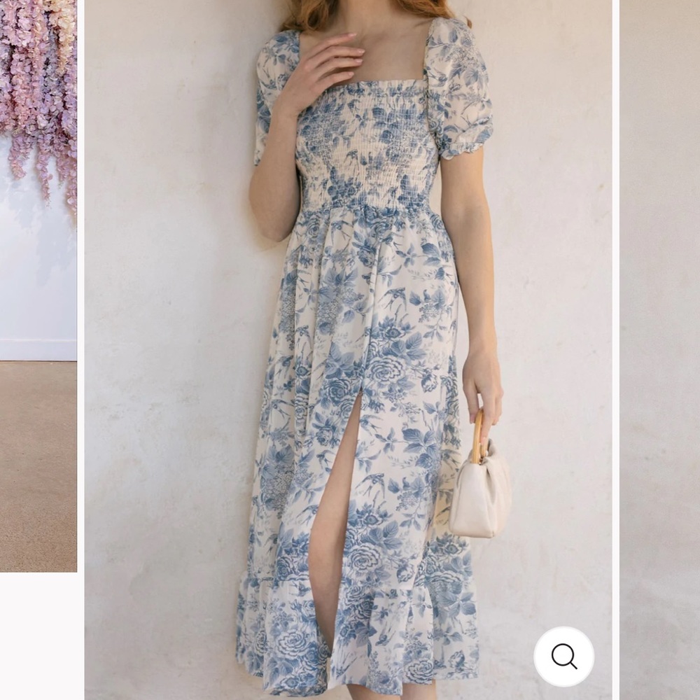 Smocked Midi Dress